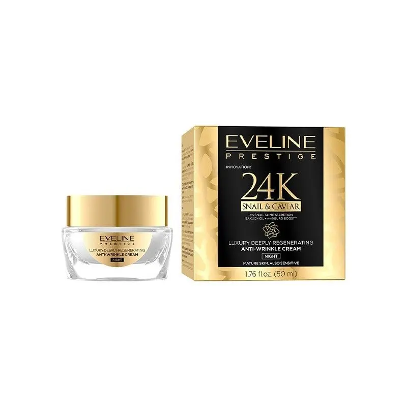 EVELINE 24k Snail & Caviar Αντιρυτιδική Κρέμα Νύχτας 50ml