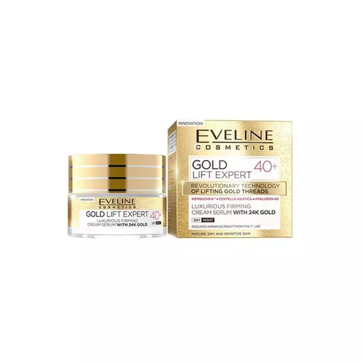 Eveline Gold Lift Expert Firming Day and Night Cream, 40+, Κρέμα Προσώπου Σύσφιξης 24ωρη, 50ml