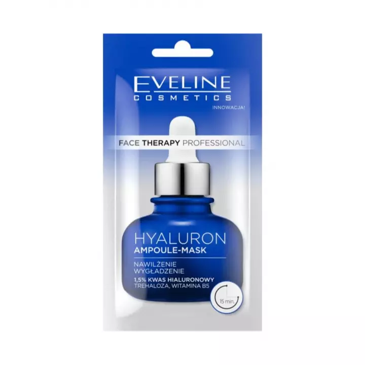 Eveline Θεραπεία Προσώπου Hyaluron Ampoule Mask για Ενυδάτωση
